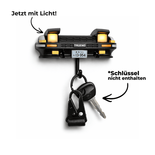 AE86 Schlüsselhalter mit Licht – Wandhaken für Schlüssel & Keychains